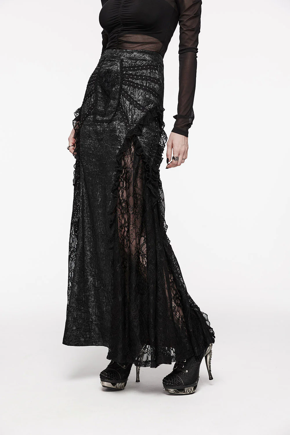 Vampire Goth Side Slit Skirt - Image 4