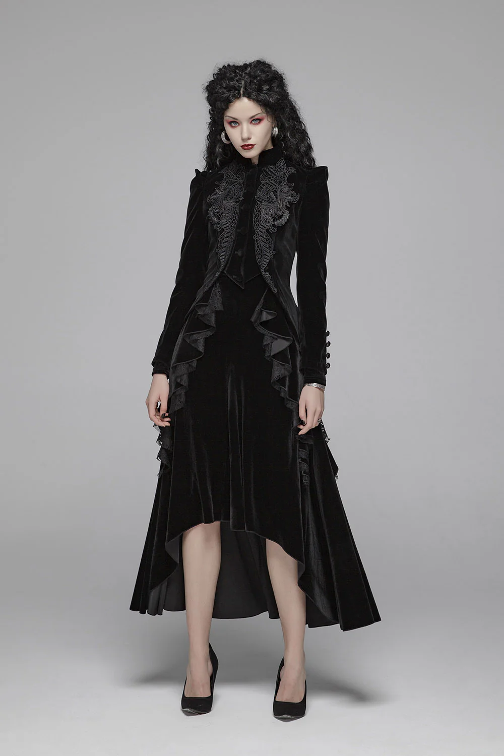 Vampire Goth Velvet Coat - Image 8