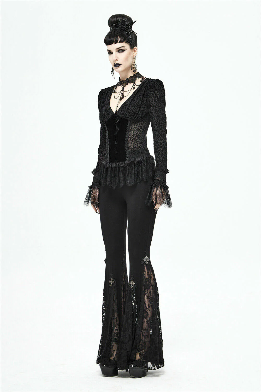 Vampiren Gothic Bell Bottoms - Image 7