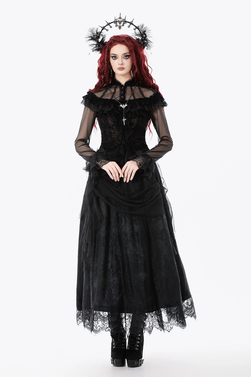Vampirism Long Sleeve Ruffled Top - Image 5