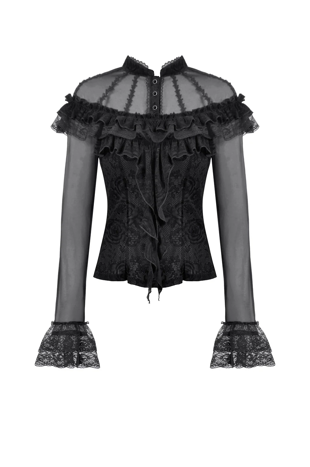 Vampirism Long Sleeve Ruffled Top - Image 7