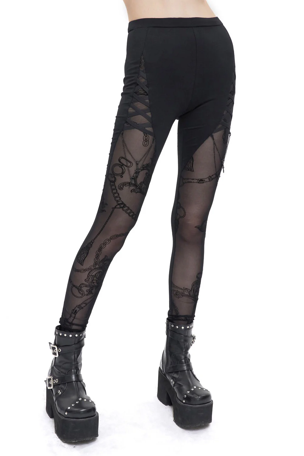 Victorian Charms Cut-Out Leggings - Image 4