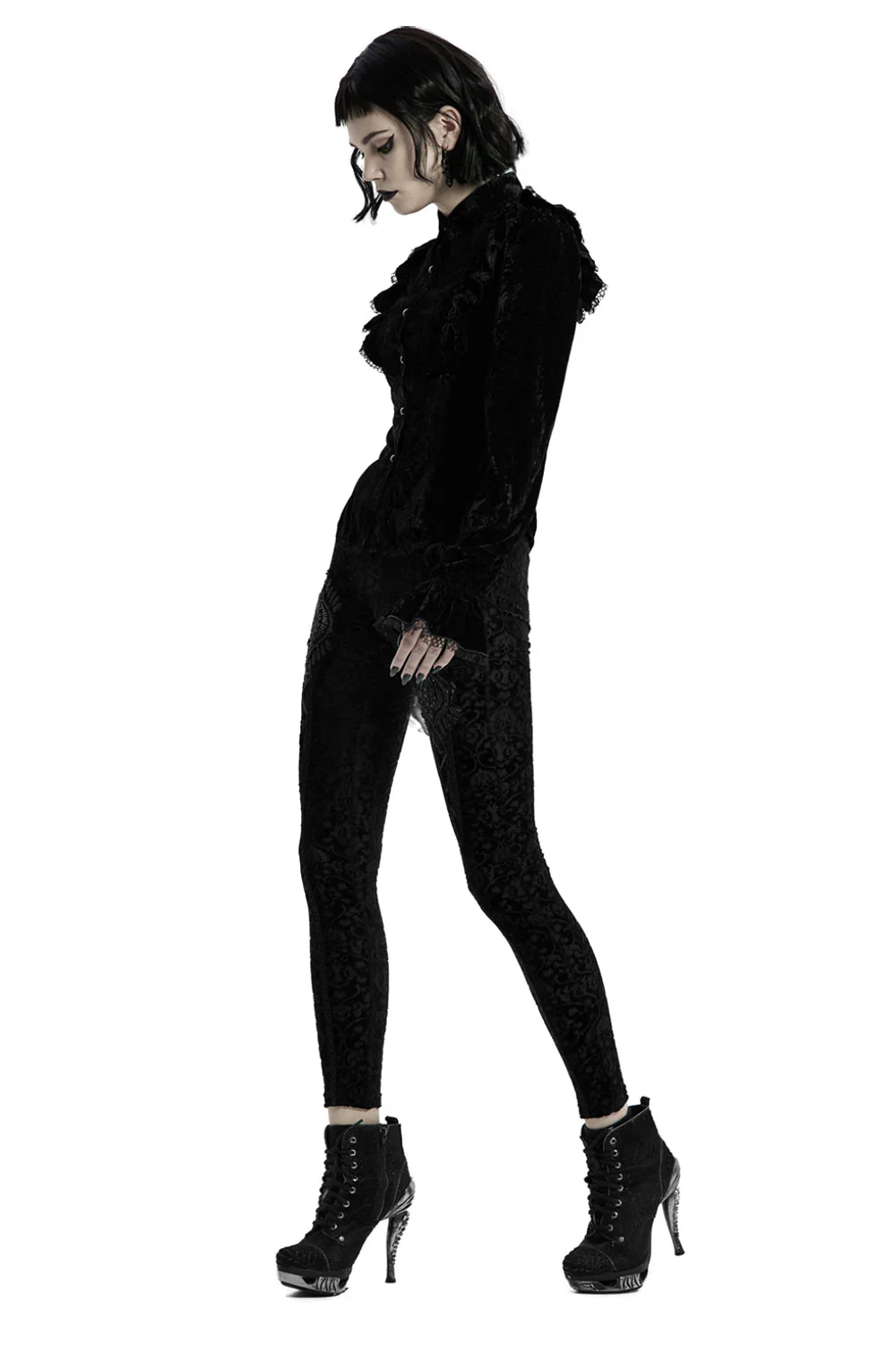 Victorian Massacre Velvet Leggings - Image 5
