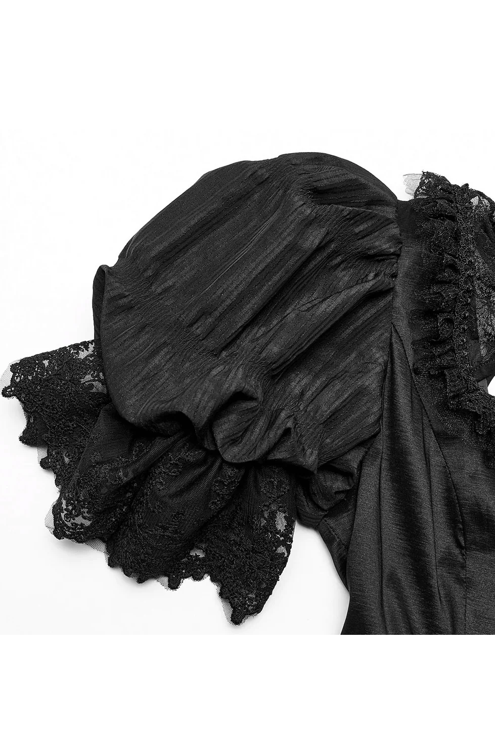 Victorian Mourning Bustle Dress - Image 7