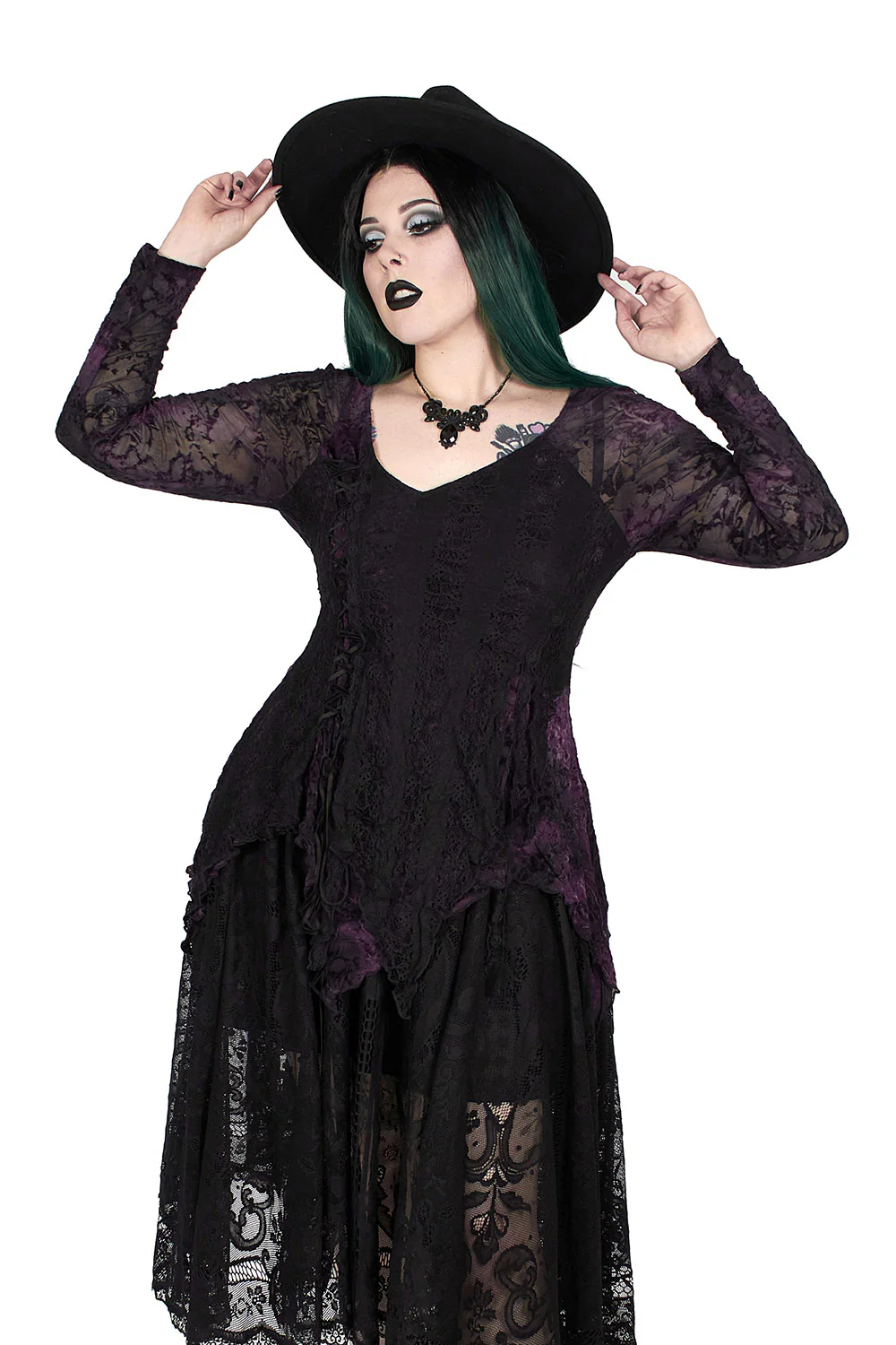 Violet Witch Tattered Top - Image 3
