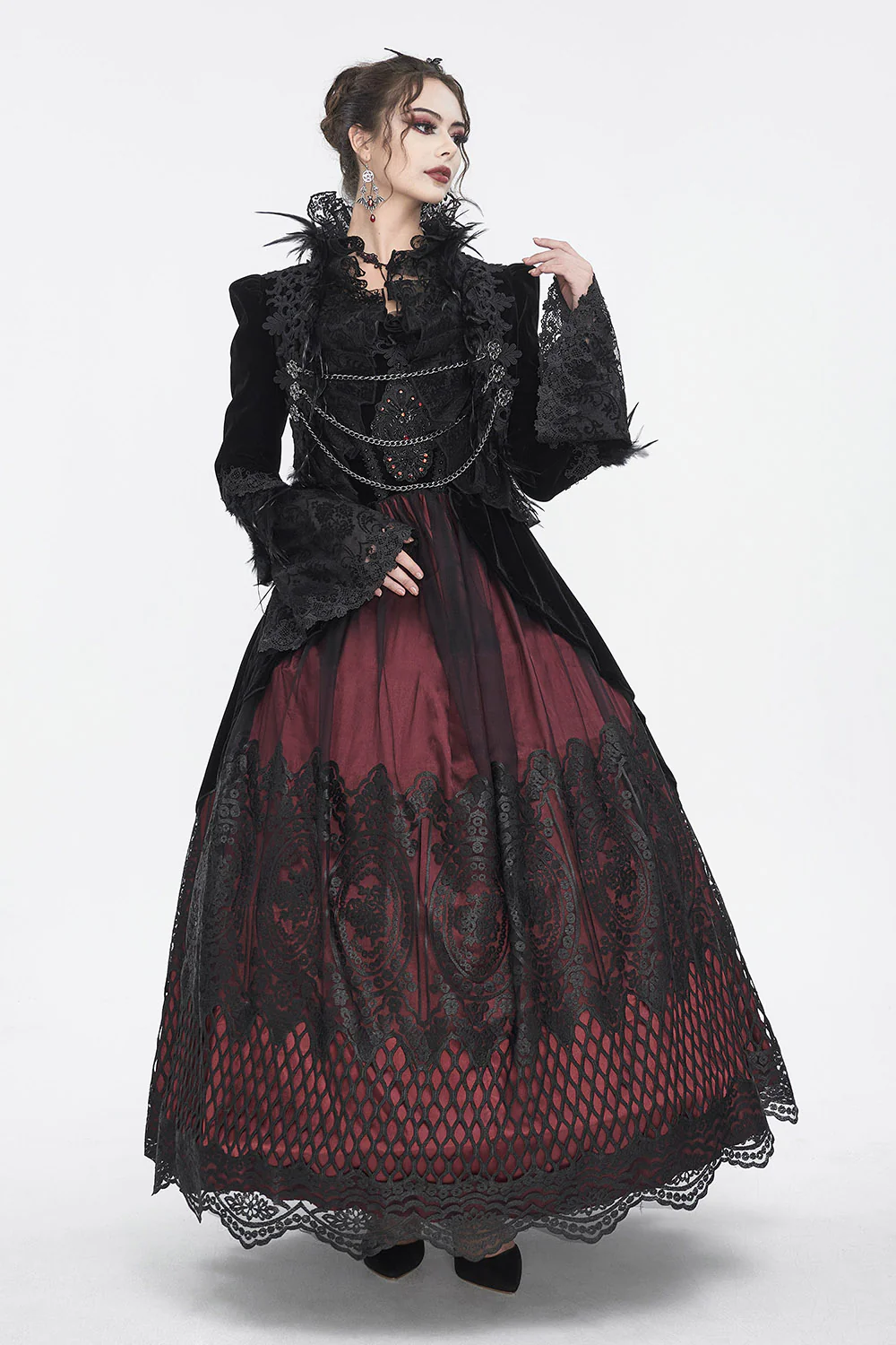 Vladimira Velvet Goth Jacket - Image 2
