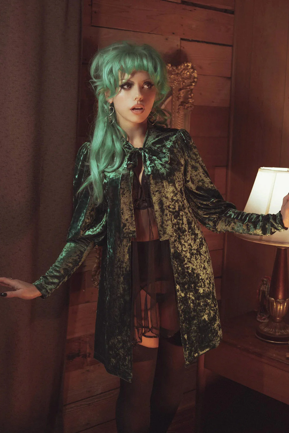 Wicked Witch Cardigan [EMERALD] - Image 2