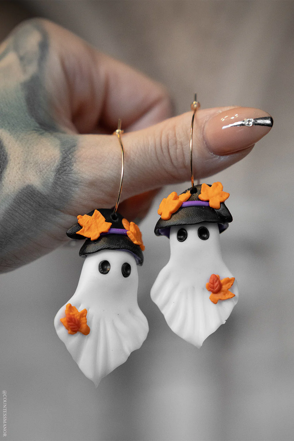 Witching Hour Ghost Earrings