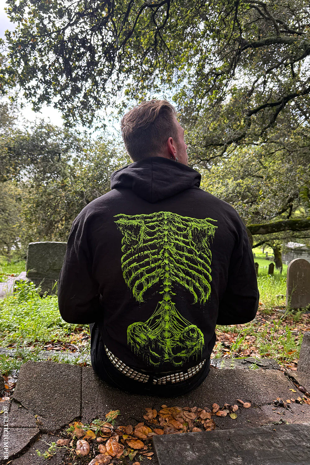Zombie Rot Skeleton Hoodie [Monster Green] - Image 12