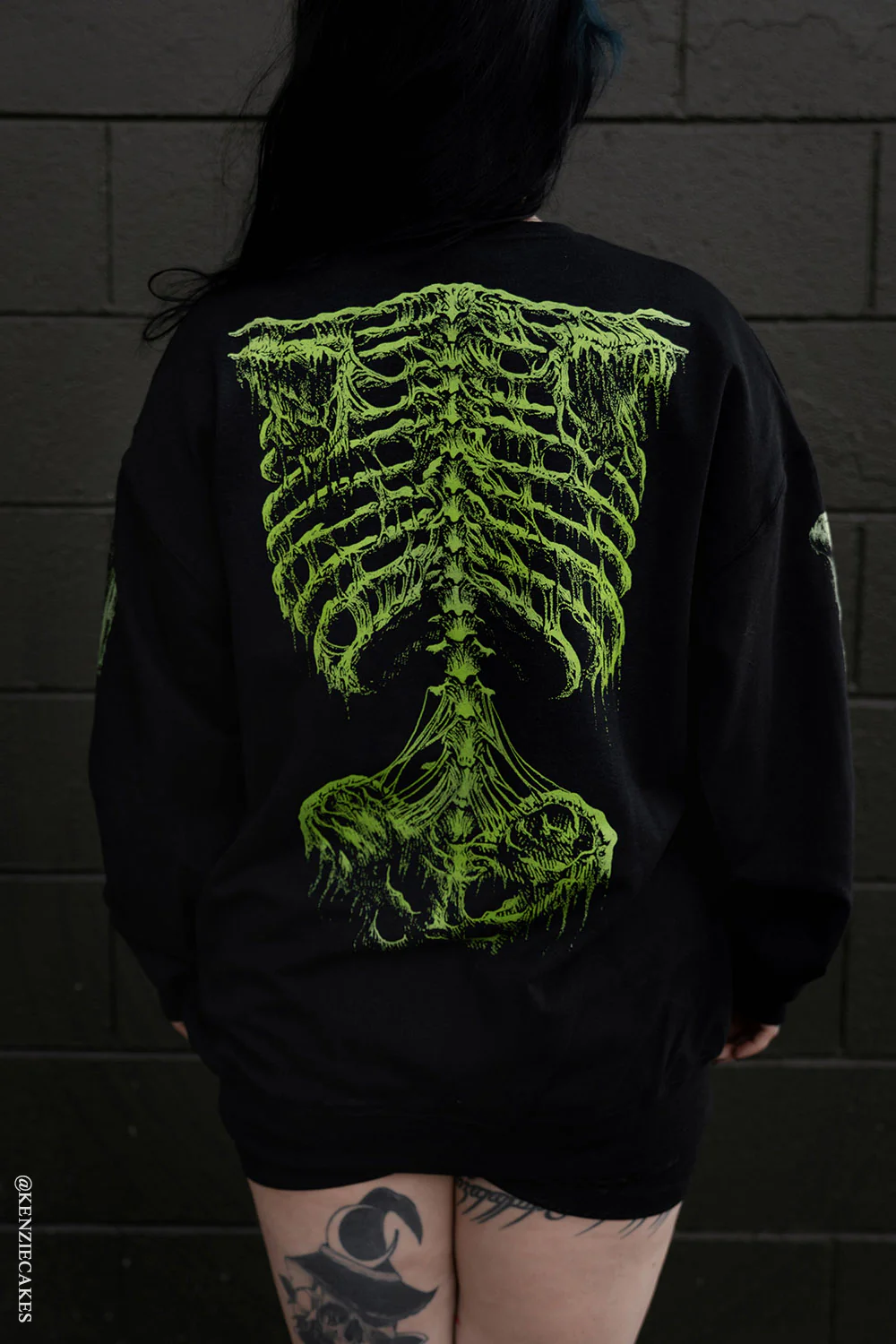 Zombie Rot Skeleton Sweatshirt [Monster Green] - Image 2