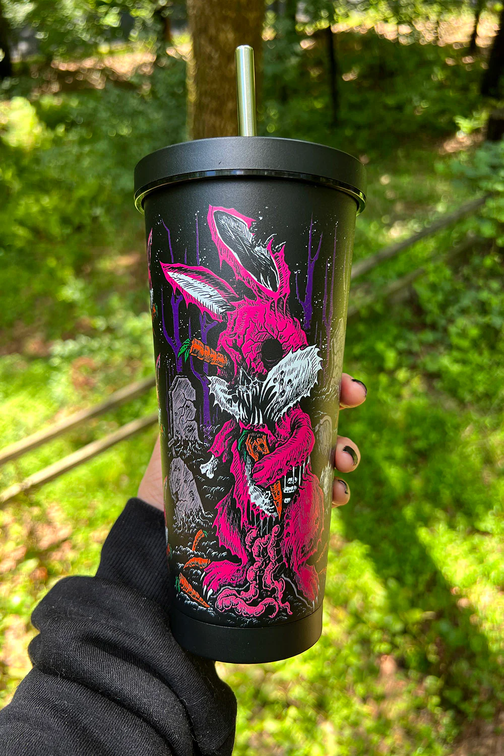 Zombunny Cold Brew Tumbler with Straw - Image 6